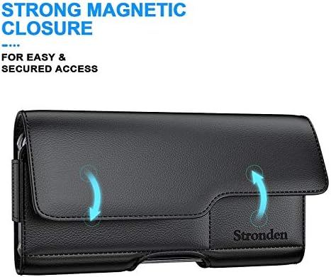 נרתיק סטרונדן לאייפון 11 Pro / XS / X נרתיק - מארז חגורת עור עם קליפ חגורה [סגירה מגנטית] כיס עם מחזיק
